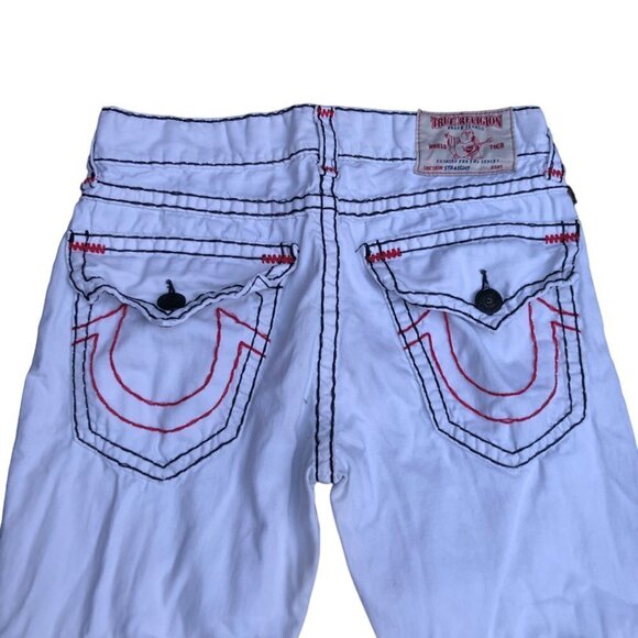 Vintage True Religion Jeans Size 33 White Super T - Picture 9 of 12
